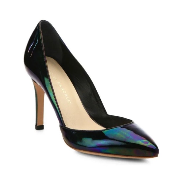 Loeffler Randall Jolie Kitten Heel in Black Opalescent Patent Leather Size 9 - Picture 1 of 11